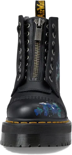 Miniatura 2 de Dr. Martens Sinclair - Botines florales para mujer, parte superior de cuero de grano completo, lazo escrito y detalles de costura ribeteada