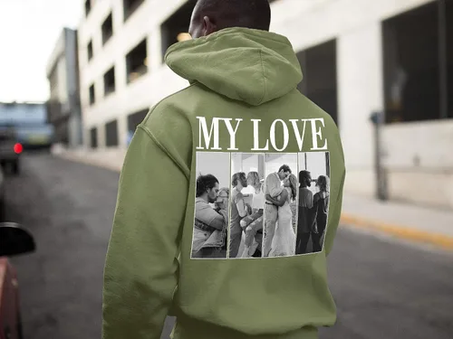 Miniatura 8 de Sudaderas con capucha personalizadas diseñan el tuyo propio, retrato de camisa de la foto, regalos personalizados para el día de San Valentín