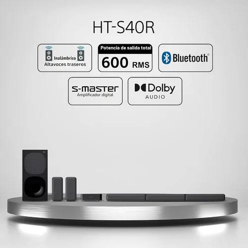 Miniatura 2 de Sony HT-S40R Sistema de Barra de Sonido de Cine en Casa 5.1ch, negro