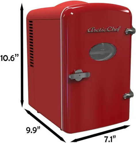 Miniatura 8 de Refrigerador Mini Compacto ARCTIC CHEF - Rojo, 0,14 pies cúbicos