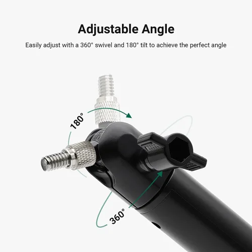 Miniatura 5 de Holicfun Soporte de pared universal para panel solar para Ring, Eufy, Arlo, Wyze, Reolink y más, brazo de montaje extendido, ajustable en múltiples