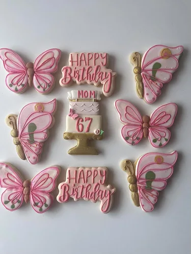 Miniatura 8 de LUBTOSMN Juego de 5 cortadores de galletas de mariposa Fondant