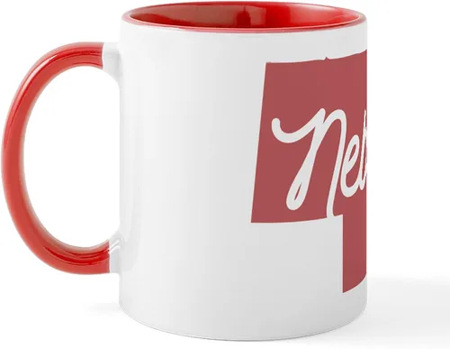 Miniatura 89 de CafePress I Love Nebraska Taza de café de cerámica de 11 oz (11.0 fl oz)