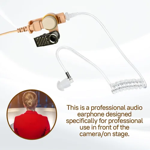 Miniatura 4 de WODASEN IFB - Auricular de 0.138 in de anclaje en el monitor de oído utilizado en el escenario en la cámara, auricular profesional con conector