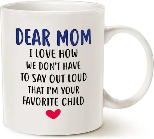 Miniatura 4 de MAUAG Taza de café divertida para el día de la madre para mamá, querida mamá, gracias por ser... amor, tus mejores regalos favoritos para la taza