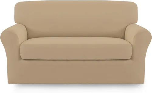 Miniatura 38 de Easy-Going Funda de Sofá Elástica de Microfibra de 2 Piezas – Cubierta de Sofá Suave Ajustada de Spandex, Protector de Muebles Lavable con Parte