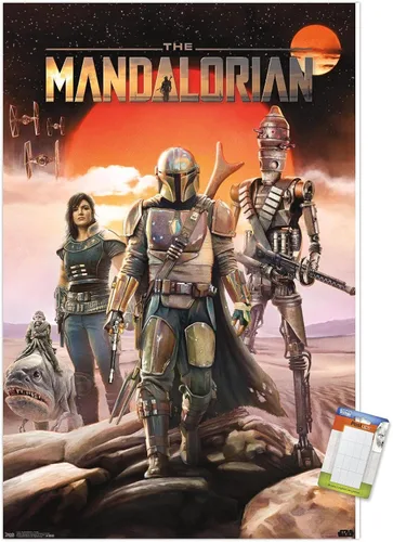 Miniatura 9 de Trends International Star Wars: The Mandalorian - Póster de pared de grupo, 22.375 x 34 pulgadas, paquete de póster y clip