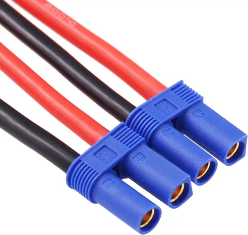 Miniatura 4 de Cable adaptador de conector EC5 macho a EC5 hembra con cable de extensión RC de 10 awg de 12 pulgadas/11.8 in para cargador de batería de avión RC