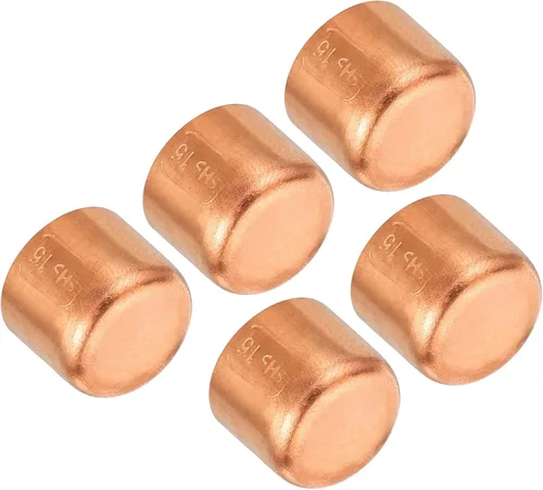 Miniatura 8 de PATIKIL Tapa de tubo de cobre ID de 1.382 in (1,38 pulgadas), tapa de ajuste de cobre, conexión de soldadura para fontanería, climatización y aire