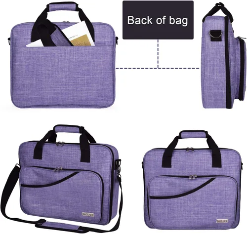 Miniatura 3 de BAGLHER Bolsa Organizadora de Punto de Cruz y Bordado - Gran Almacenamiento Portátil para Proyectos con 3 Compartimentos, Estuche de Transporte