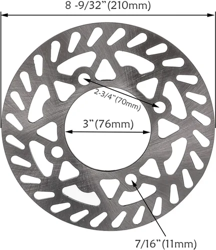 Miniatura 6 de TDPRO Neumático y llanta de rueda delantera 70/100-17 con rodamiento de 0.591 in y rotor de disco de freno y pinza de freno de disco hidráulico