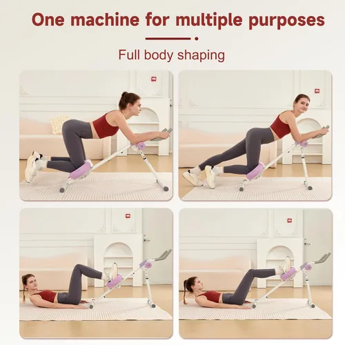 Miniatura 5 de HOTWAVE Entrenador abdominal plegable,Máquina de entrenamiento abdominal ajustable,Fortalecer la fuerza del núcleo,Equipo de ejercicio en casa