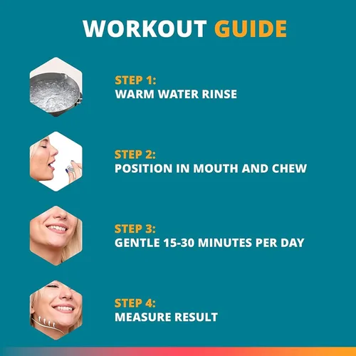 Miniatura 4 de Jawline - Ejercitador facial de Jawfit – 1 par de ejercitadores de mandíbula de silicona de grado médico sin BPA para principiantes y usuarios Negro