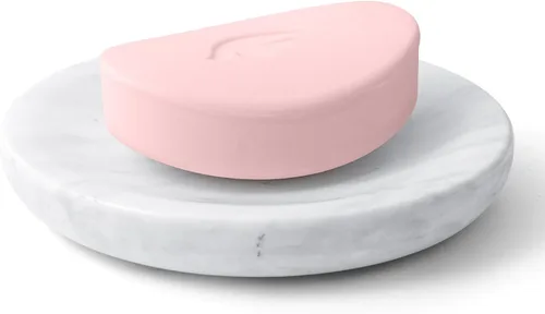 Miniatura 9 de Jaboneras de Mármol de Piedra Travertino Natural Soporte de Esponja para Baño, Bañera, Ducha, Fregadero de Cocina, Caja de Jabón Redonda Artesanal