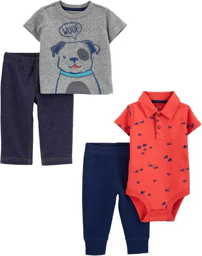 Miniatura 2 de Simple Joys by Carter's conjunto de enterito y pantalón para niño, 4 piezas