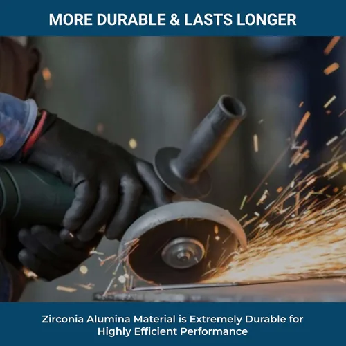 Miniatura 2 de Benchmark Abrasives 4.5" x 7/8" Discos de solapa Jumbo de alta densidad tipo 29 con circonita de primera calidad de 4 1/2 para amoladora angular