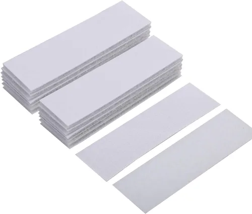 BRAVESHINE Cinta de velcro de 1.2 x 4 pulgadas con adhesivo de doble cara – 16 juegos de tiras de gancho de fijación pesada para organización de
