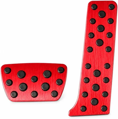 Miniatura 10 de Accesorios interiores personalizados para Nissan Sentra 2020 2021 2022, cubiertas de pedal de acelerador de gas de aleación de aluminio, Rojo