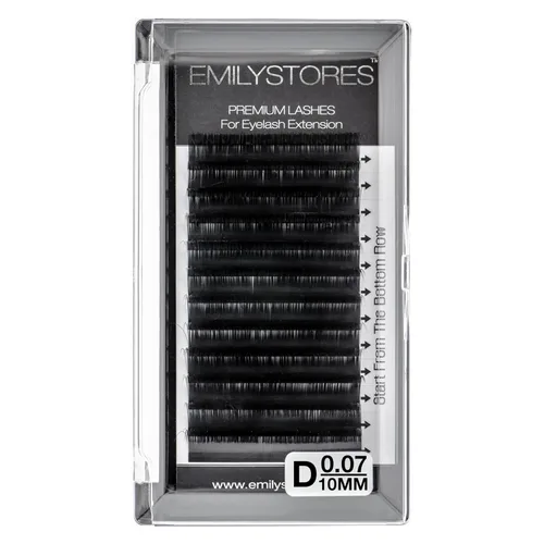 Extensiones de pestañas de 0.003 in de grosor, rizo D, longitud de 0.39 pulgadas, tamaño único, pestañas de volumen rápido para extensiones de