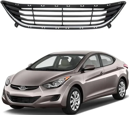 Miniatura 10 de Rejilla de parachoques superior compatible con Hyundai Elantra GLS/GL/L/Limited 2011 2012 2013