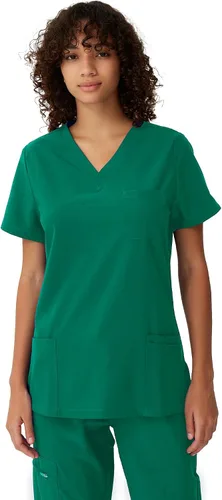 Miniatura 34 de floralhue Uniformes médicos para mujeres, blusas de uniforme médico suaves con cuello en V, uniforme médico elástico con 4 bolsillos, transpirable
