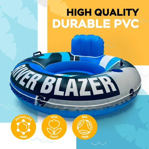 Miniatura 6 de Sunlite Sports Inflatable River Tube Float - Heavy Duty River Float Pool Floats Lake Premium Water Tubes for Floating Recreational River Raft Lounge