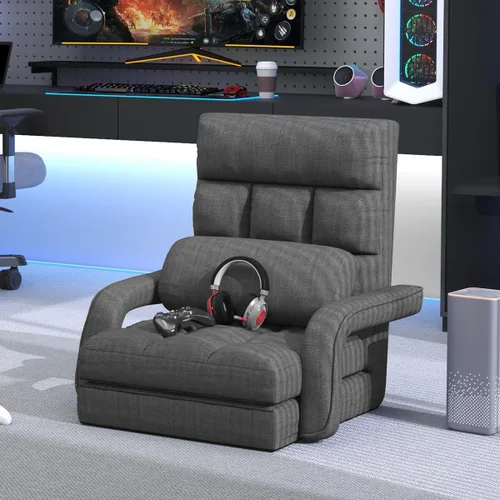 Miniatura 7 de WAYTRIM Sillón para interiores de 6 posiciones, silla de piso para juegos para adolescentes y adultos, sofá perezoso para mascotas con reposabrazos