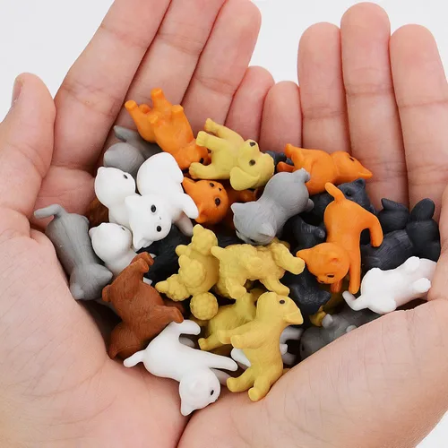 Miniatura 4 de Figuras diminutas de perros y gatos – Juguetes de animales pequeños a granel – Juguetes para mascotas pequeñas – Pequeños juguetes de plástico