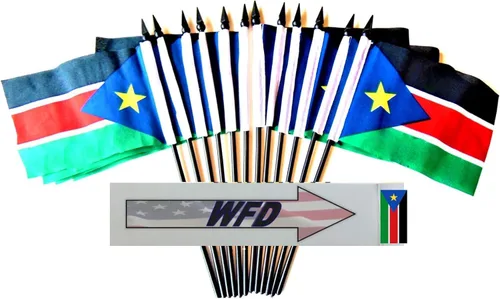 Miniatura 71 de Paquete de 12 banderas de escritorio de oficina en miniatura de poliéster internacional de 4 x 6 pulgadas, 1 docena de banderas pequeñas de 4 x 6