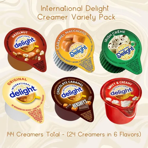 Miniatura 2 de International Delight - Crema líquida individual – Surtido de 6 sabores (paquete de 144) * Embalaje personalizado resistente a fugas