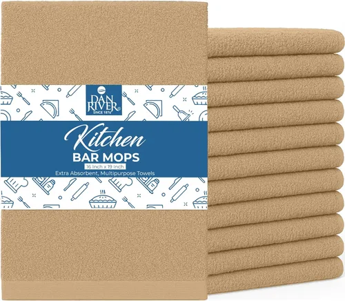 Miniatura 34 de DAN RIVER Paquete de 6 toallas de cocina de alta calidad, 100% algodón (16 x 26 pulgadas), súper suaves, altamente absorbentes, de secado rápido