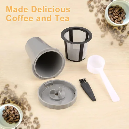 Miniatura 3 de Taza K reutilizable con filtro inferior, malla de acero inoxidable, cápsulas de café ecológicas de repuesto para cafeteras Keurig K Cup B30, B31, B40