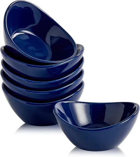 Miniatura 10 de Juego de accesorios de cerámica para embutidos de 6 tazas individuales de salsa de 1.5 onzas, platos de salsa de soja, platos de postre pequeños