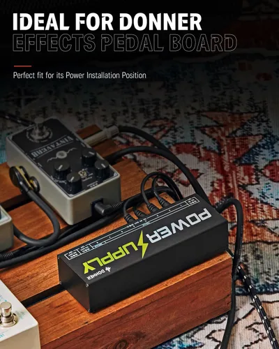 Miniatura 8 de Donner DP-1 Pedal de Guitarra Fuente De Alimentación 10 aislado DC salida 9 V/12 V/18 V para Pedal de efectos.