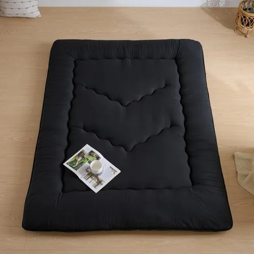 Miniatura 11 de Colchón japonés para piso, colchón futón engrosado de 4", alfombra tatami, soporte de espuma de alta densidad para que duerman adultos y niños, sofá