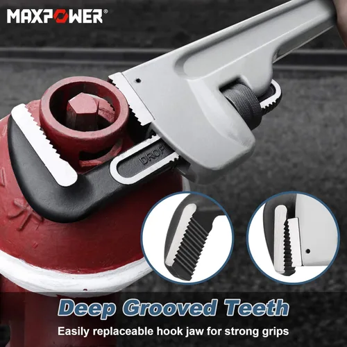 Miniatura 5 de MAXPOWER Llave de tubo de 36 pulgadas, llave de tubo recta resistente Llave de plomero de aluminio
