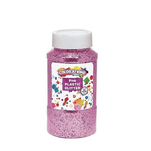 Miniatura 15 de Colorations Purpurina de plástico extra segura plateada de 1 libra para artes y manualidades plateado