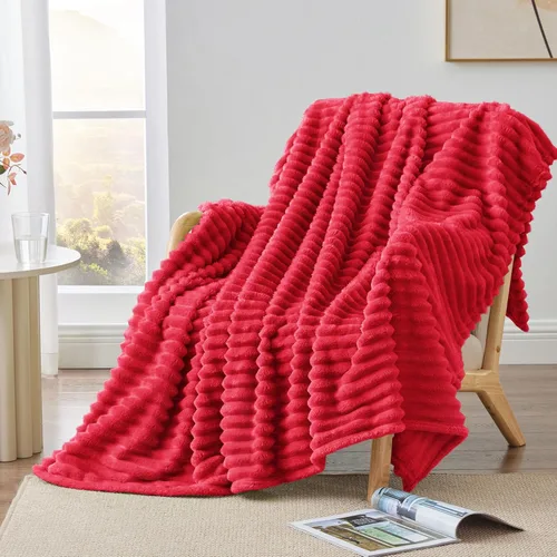 Miniatura 41 de BEDELITE Manta de forro polar para sofá, 10.58 oz/m², suave y cálida, manta acuática esponjosa, manta decorativa y de regalo para mujeres, hombres