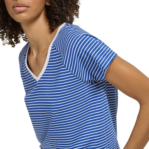 Miniatura 5 de Tommy Hilfiger Camiseta de rayas con dobladillo de cola de camisa para mujer