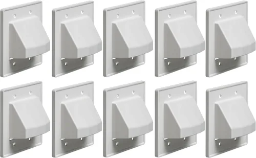 Miniatura 3 de Arlington, placa de pared para cables, empotrada, puede pintarse, CE1-10 Blanco