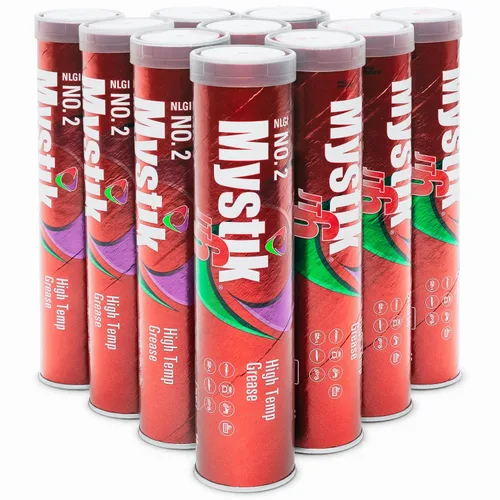 Miniatura 3 de Mystik JT-6 Tubo de grasa de alta temperatura para pistola de engrase, complejo de litio rojo multiusos, NLGI 2, grasa para rodamientos de rueda, 14