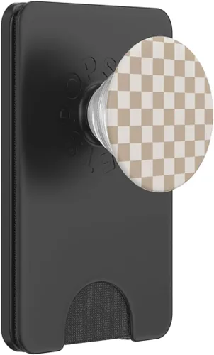 Miniatura 8 de PopSockets PopGrip con patrón clásico a cuadros de vainilla y crema vintage