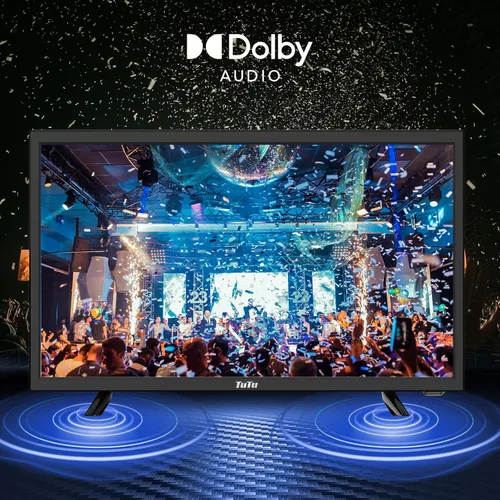 Miniatura 2 de TuTu TV LED de 22 pulgadas, TV de pantalla plana FHD 1080P con audio Dolby con HDMI, USB, VGA, RCA, TV o monitor no inteligente para habitación