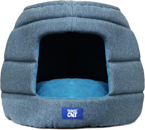 Miniatura 3 de Travel Cat Meowbile - Casa para gatos de interior, 25 x 18 x 17 pulgadas, cama y cueva para gatos convertible y duradera de alta calidad