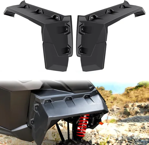 Kit de guardabarros delanteros XXL extendidos, actualización, protectores de barro más anchos compatibles con Can Am Maverick X3/Max todos los