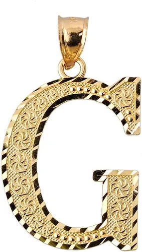 Miniatura 11 de Colgante personalizado de oro amarillo de 10 quilates con letras iniciales A-Z
