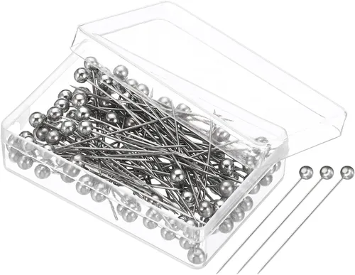 Miniatura 11 de PATIKIL 200 pines rectos de 1.5 pulgadas con cabeza de bola perlada de plástico para tela, decoración, joyería, bricolaje, manualidades y proyectos