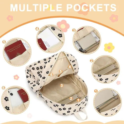 Miniatura 101 de Bluboon Juego de mochila para adolescentes, mochila escolar para niñas, lonchera y lápices, bolsas para estudiantes, 3 en 1, rosa-3 juegos, Escuela