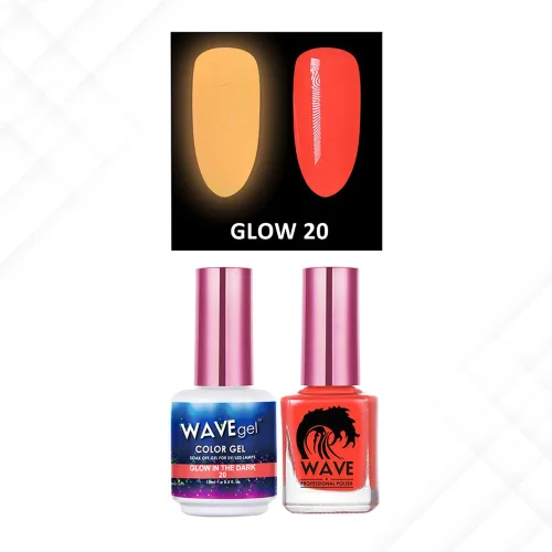 Miniatura 24 de Wavegel WAVEGEL - Juego de gel y esmalte de uñas a juego - Brilla en la oscuridad - # 01