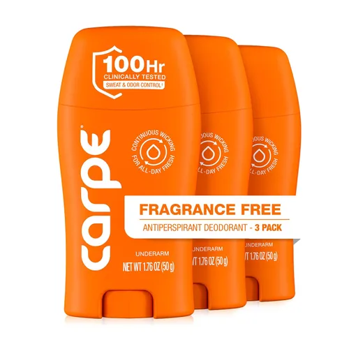 Miniatura 21 de Carpe Desodorante antitranspirante para axilas, antitranspirante extra fuerte para hombres con control de sudor de 100 horas, desodorante